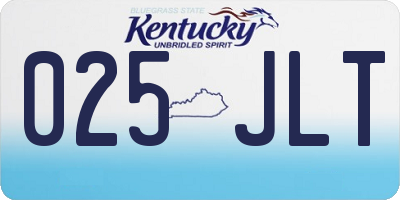 KY license plate 025JLT