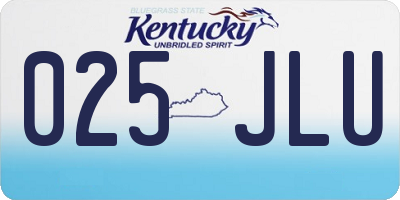 KY license plate 025JLU
