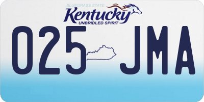 KY license plate 025JMA