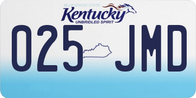 KY license plate 025JMD