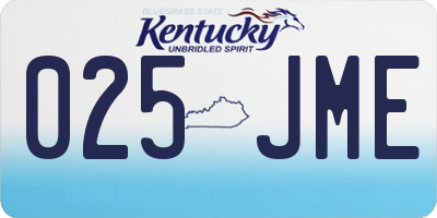 KY license plate 025JME