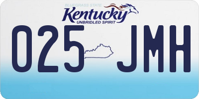 KY license plate 025JMH