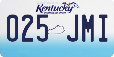KY license plate 025JMI