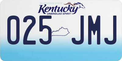 KY license plate 025JMJ