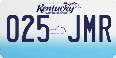 KY license plate 025JMR