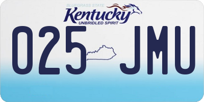 KY license plate 025JMU