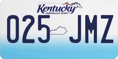 KY license plate 025JMZ