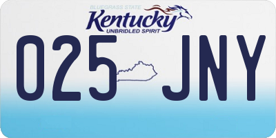 KY license plate 025JNY