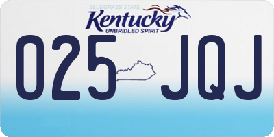 KY license plate 025JQJ