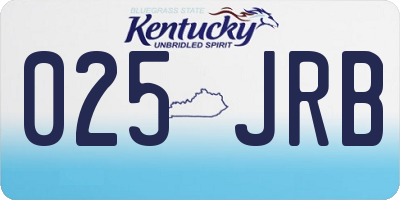 KY license plate 025JRB