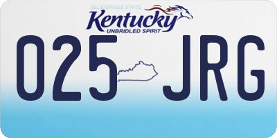 KY license plate 025JRG
