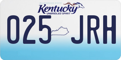 KY license plate 025JRH