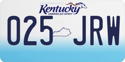KY license plate 025JRW