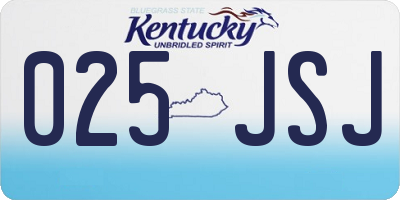 KY license plate 025JSJ