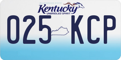 KY license plate 025KCP