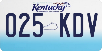 KY license plate 025KDV