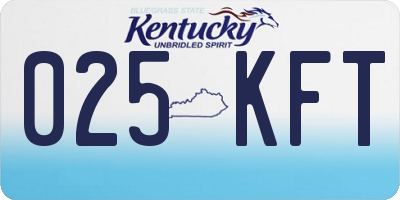 KY license plate 025KFT
