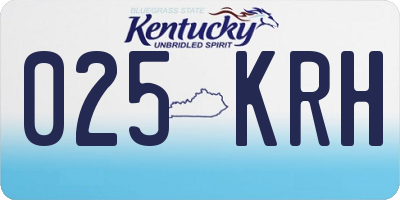 KY license plate 025KRH