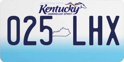KY license plate 025LHX