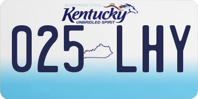 KY license plate 025LHY