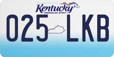 KY license plate 025LKB