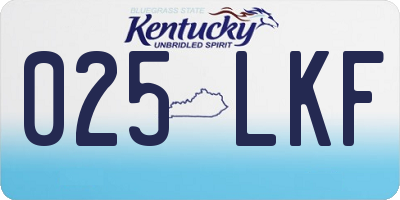 KY license plate 025LKF