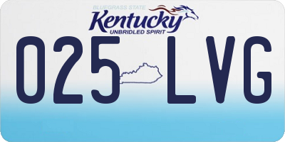KY license plate 025LVG