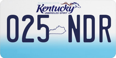 KY license plate 025NDR