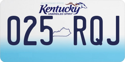 KY license plate 025RQJ