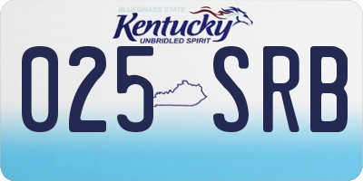 KY license plate 025SRB