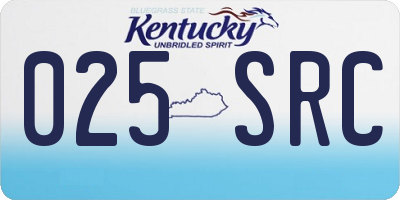 KY license plate 025SRC