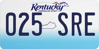 KY license plate 025SRE