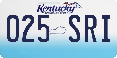 KY license plate 025SRI