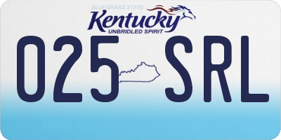 KY license plate 025SRL