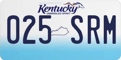 KY license plate 025SRM