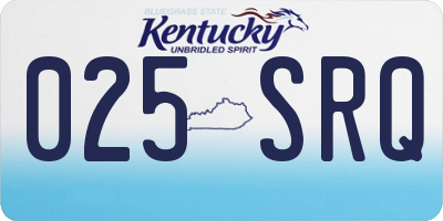 KY license plate 025SRQ