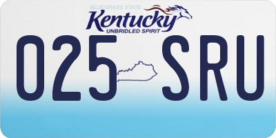 KY license plate 025SRU