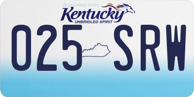 KY license plate 025SRW