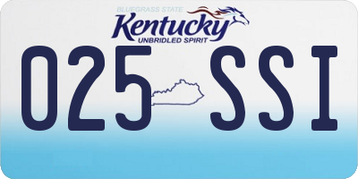 KY license plate 025SSI
