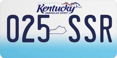 KY license plate 025SSR