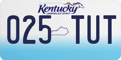 KY license plate 025TUT