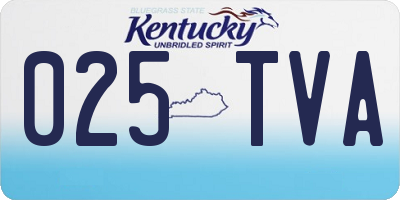 KY license plate 025TVA