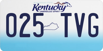 KY license plate 025TVG