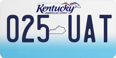 KY license plate 025UAT