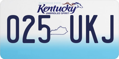 KY license plate 025UKJ