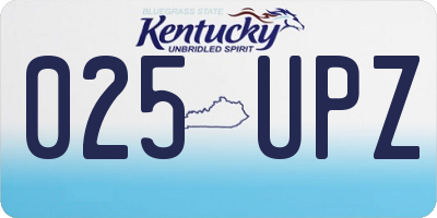 KY license plate 025UPZ