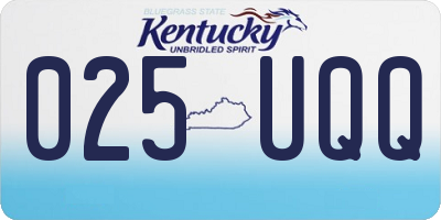 KY license plate 025UQQ
