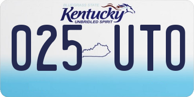 KY license plate 025UTO