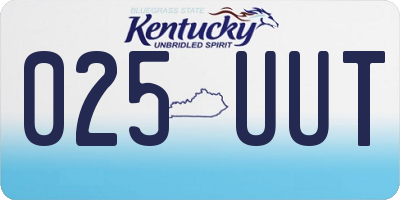 KY license plate 025UUT