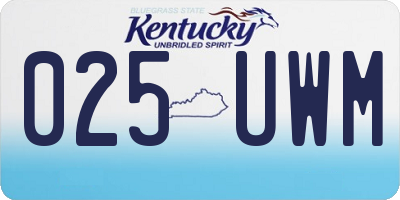 KY license plate 025UWM